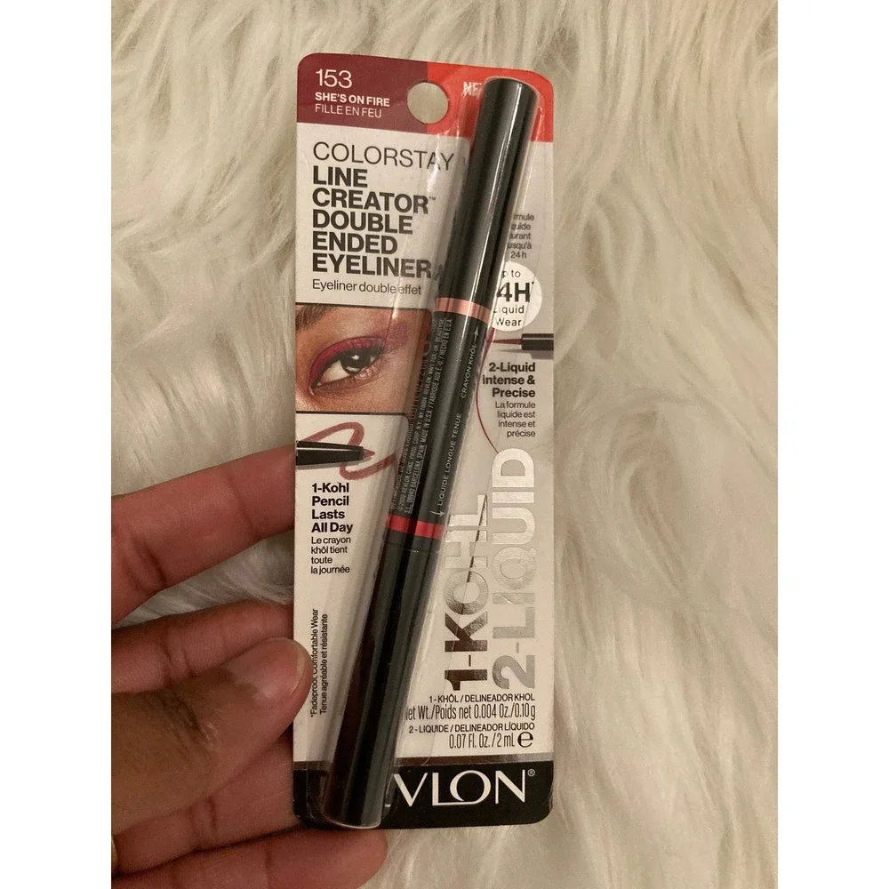 Revlon ColorStay Line Creator Eyeliner Womens 153 She's On Fire Red NEW Dual